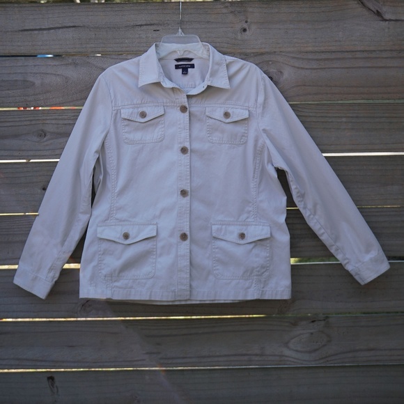 Lands' End Women's Utility Jacket - Cream - Picture 1 of 7